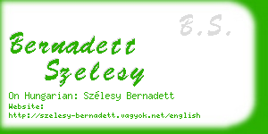 bernadett szelesy business card